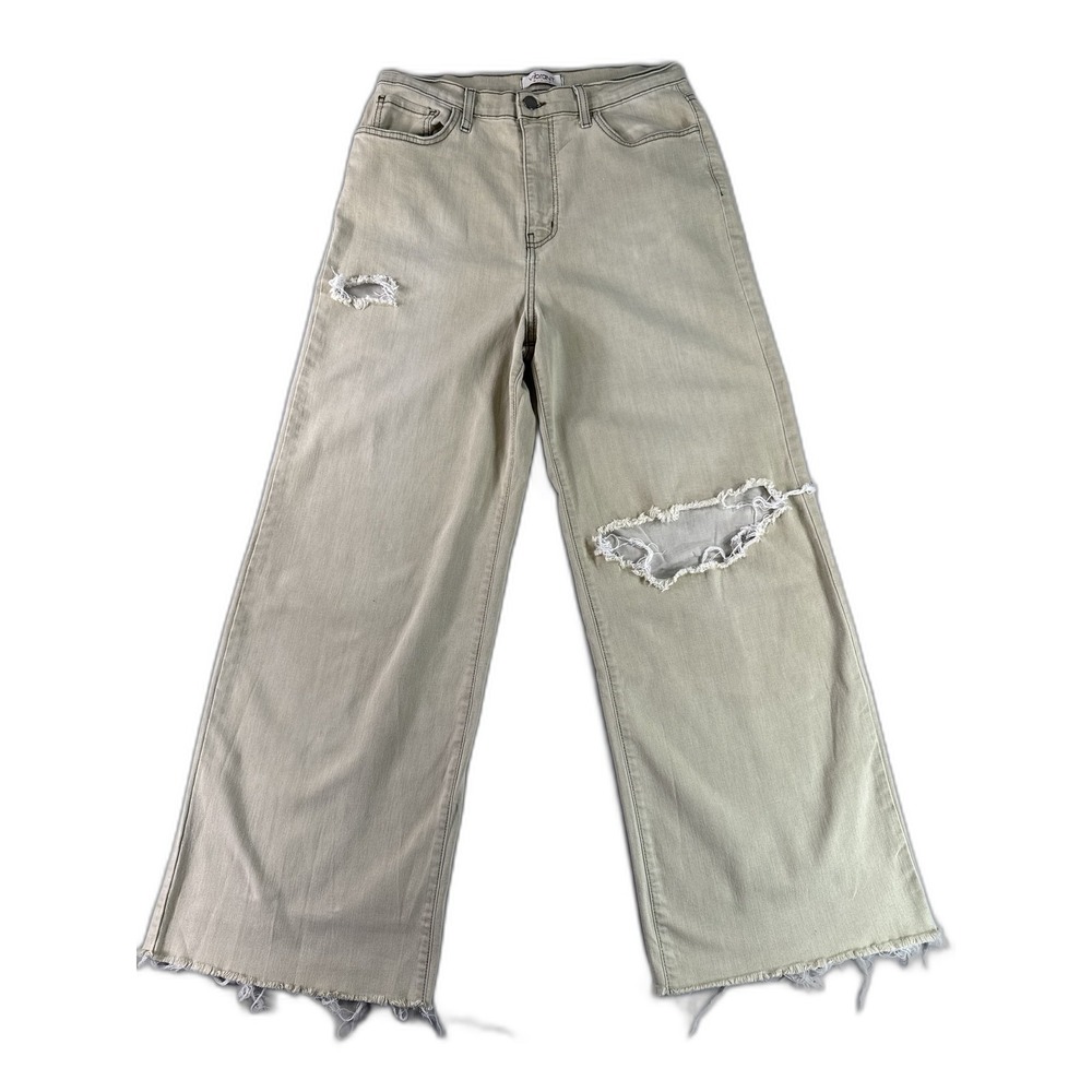Vibrant P2105 High Rise Wide Leg Jeans 13 (W30) Womens W30 Light Denim Cotton